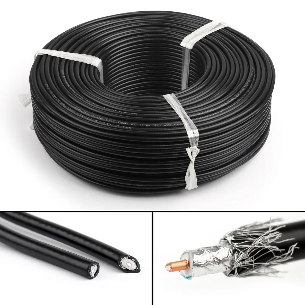 Areyourshop 10 м(32ft) LMR300 кабель радиочастотный коаксиальный кабель с низким затуханием 5D-FB коаксиальный косичка 32ft 50 O