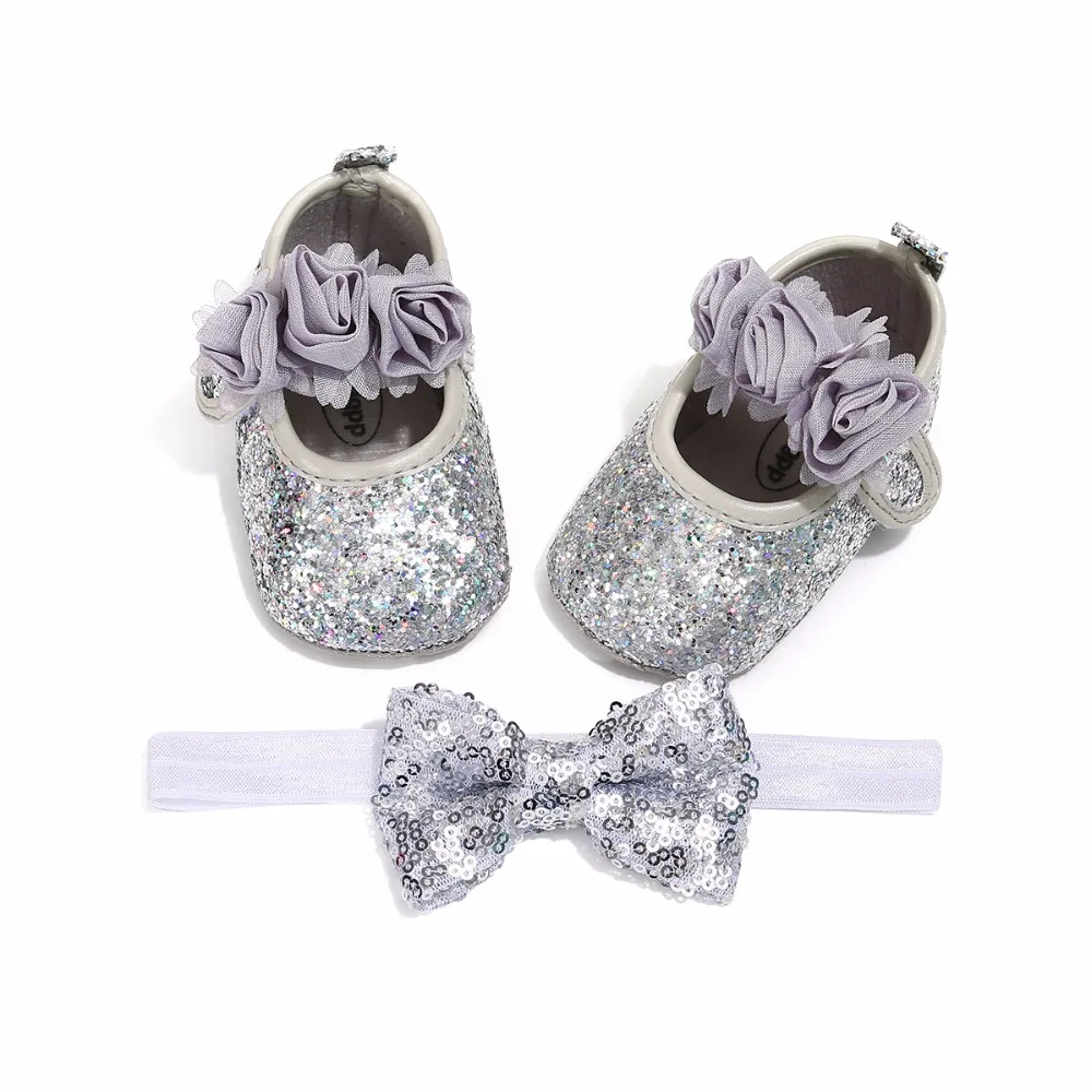 Новорожденных bling детская обувь для девочек Детская повязка на голову ленты эластичные детские головной убор дети Женская повязка для