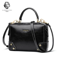 LAORENTOU Брендовые женские винтажные однотонные кожаные сумки-мессенджеры, Женская Шикарная стильная маленькая сумка на плечо и сумка через плечо для леди