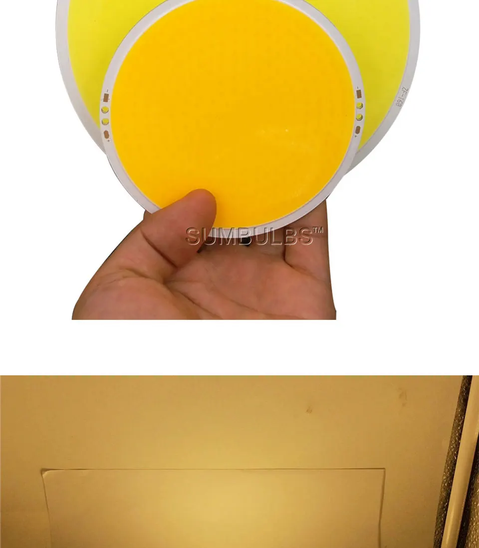 108MM 160MM 50W 200W Round COB LED Light 12V Ultral Bright Sun Lamp Bulb Warm Cold White for DIY DC 12-14V LED (11)