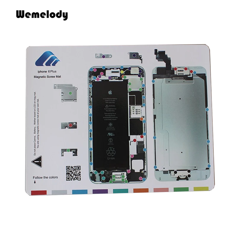 

Memory screw board Mat by repair mobile phone for apple iphone 6 plus 5.5 inch Magnetic Kit Screw mats