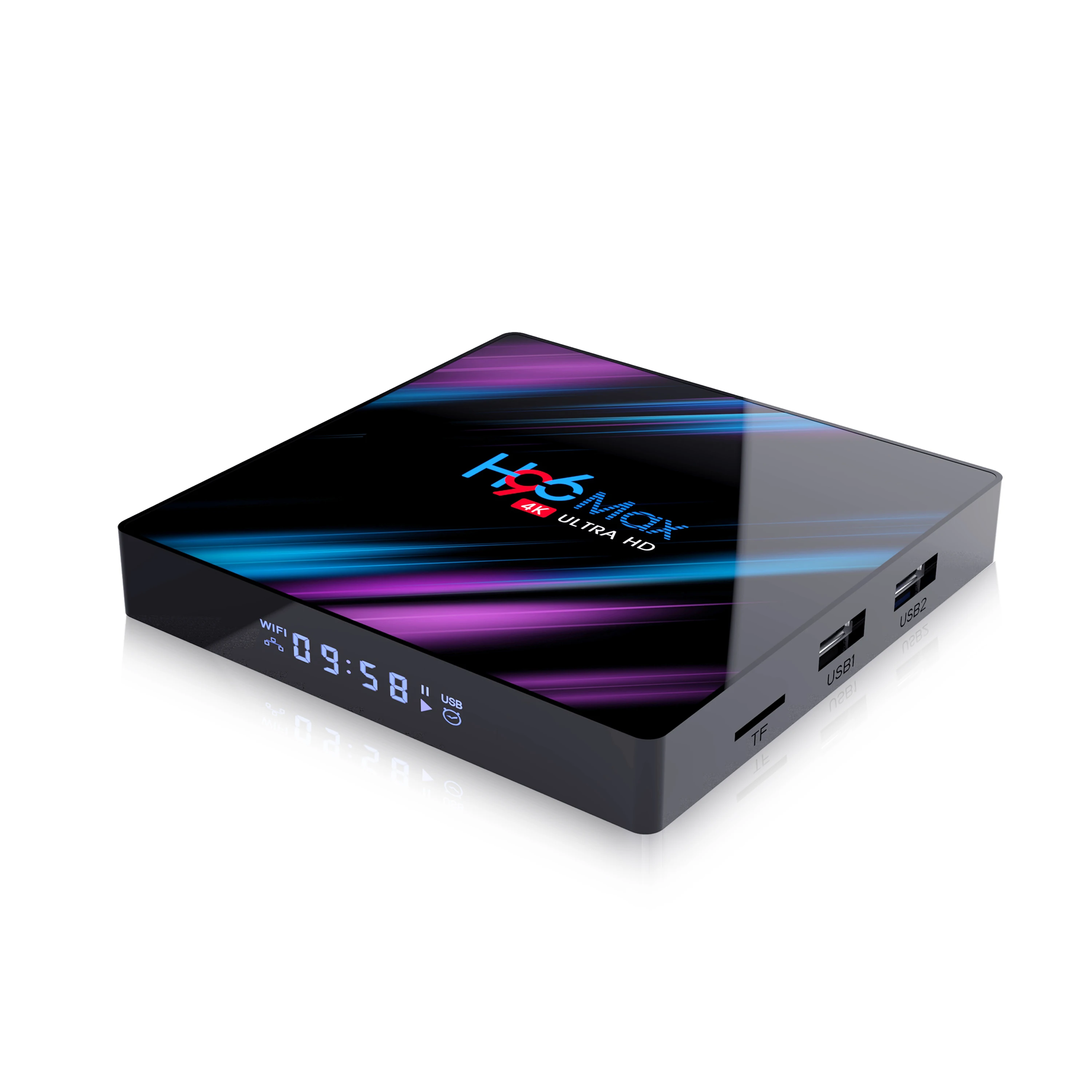 H96 MAX 3318 Rockchip RK3318 четырехъядерный ОЗУ 4 Гб ПЗУ 64 двойной Wifi UHD OS Android 9 0 TV