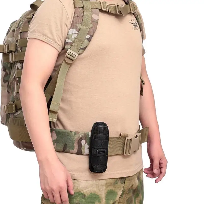Открытый Тактический Подсумок с креплением MOLLE охотничьи сумки поясная сумка для пеших прогулок 360 градусов вращающийся многофункциональный фонарик поясная сумка