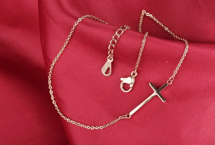 I Love Jesus христианский крест ножной браслет, позолоченные розовые золотые браслеты на щиколотку для женщин бижутерия для ног Argent индийские ботильоны подарок