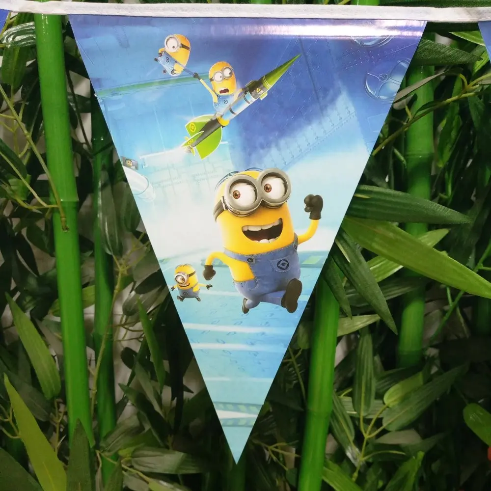 Minions Party Decoration Flags For Kids Birthday Minions Party Supplies Banners For Boys And Girls Event Party Favors