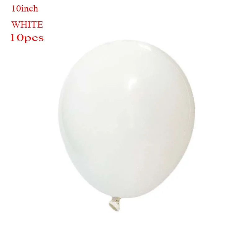 10, 18, 36 дюймов, конфетный латексный большой шар, свадебное украшение, подарок на день рождения, Круглый гелиевый баллон, воздушный шар для свадьбы, пастельный шар - Цвет: 10 inch white
