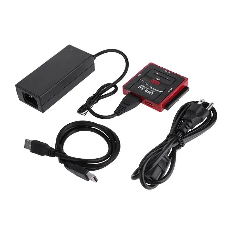 USB 3,0 до 2," 3,5" SATA IDE HDD жесткий диск конвертер USB3.0 до 5,2" IDE CDROM DVDROM 1 SATA до 2 IDE адаптер клонирования данных