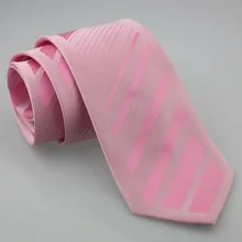 Yibei Coachella Для мужчин Галстуки Граничит розовый, диагональные полосы шеи галстук для Для мужчин микрофибры Gravata праздничное платье