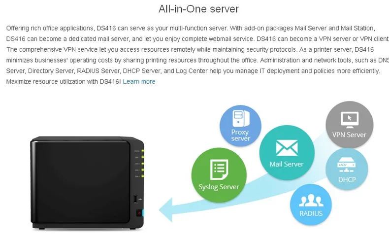 NAS Synology Disk Station DS418 4-bay бездисковой nas сервер nfs Сетевое хранилище Облачное хранилище, 2 года гарантии