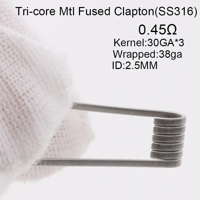 50/100 шт XFKM тончайший MTL Fused Clapton с сопротивлением готовые катушки A1 SS316 Ni80 для MTL вейпер RDA RTA танк-Атомайзеры высокое сопротивление