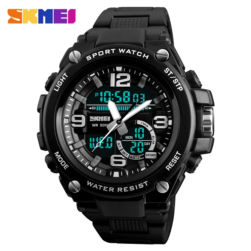 

SKMEI Fashion Sports Digital Watch Men Dual Display Quartz Wristwatches Waterproof Man Luxury Casual Clock Men Relogio Masculino