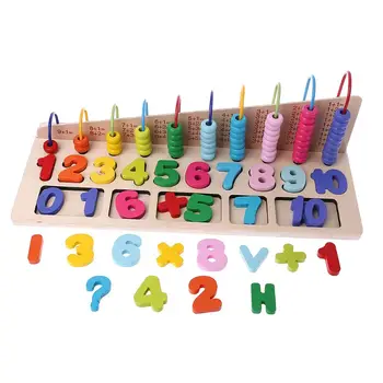 

1Pc Wooden Number Maths Counting Abacus Bead Kids Educational Calculating Toy Gift Wooden Abacus