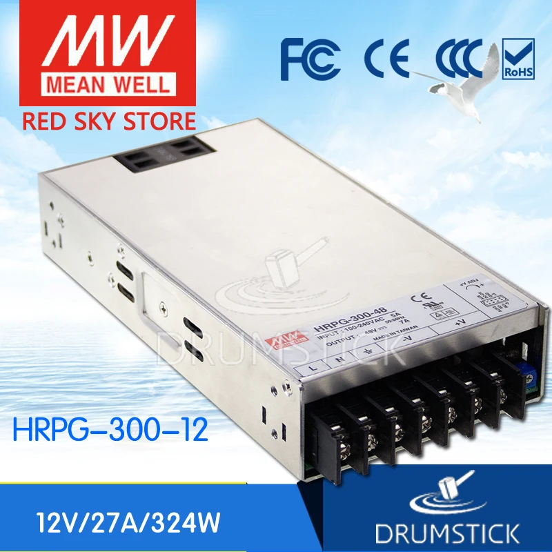 

MEAN WELL HRPG-300-12 12V 27A meanwell HRPG-300 12V 324W Single Output with PFC Function Power Supply [Real1]