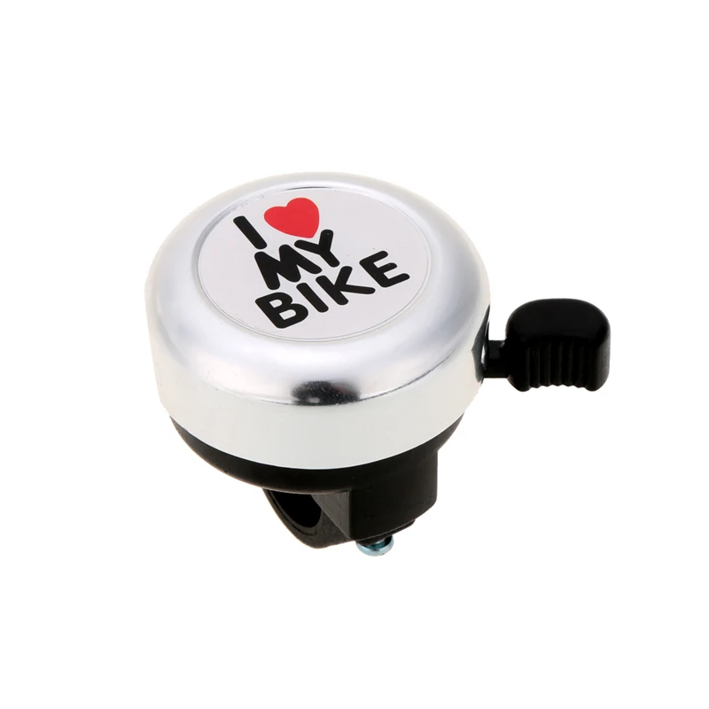 Безопасный велосипедный Звонок I Love My с принтом в виде велосипеда, чистый звук, милый велосипедный Рог Предупреждение льное кольцо, велосипедный аксессуар - Цвет: White