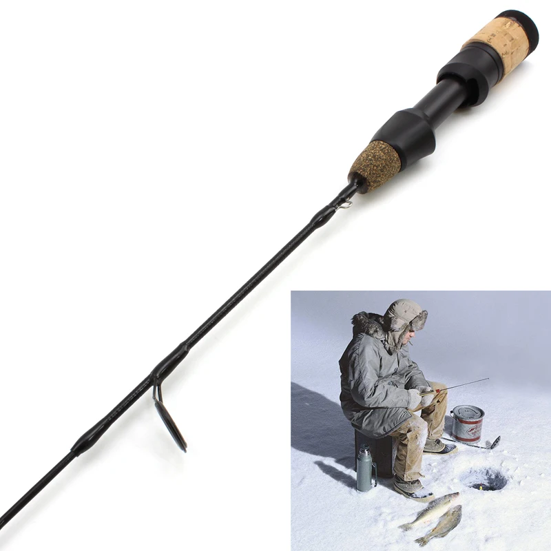 

NEW 58cm Winter Ice Fishing Rods 2 tips Spinning Rod Carbon Fiber Ice pole Ultra-light Carp Fishing Free shipping