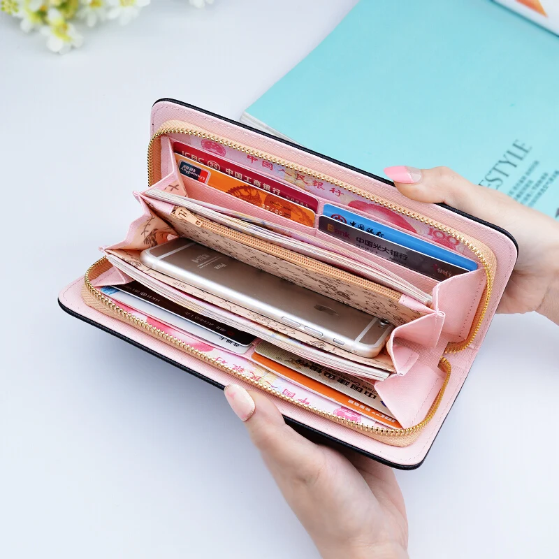 Female Wallet Women Luxury PU Leather Mobile Phone Candy Color Women