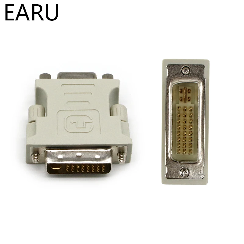 DVI I 24 + 5 Pin в VGA штекер гнездо адаптер видеоконвертера для ПК ноутбука графических