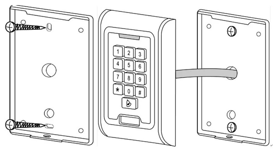 IP68 водонепроницаемый исключительный Управление клавиатурой Считыватель RFID EM пропуск 13,56 МГц MF IC брелок Вступление Блокировка доступа двери Управление Лер Системы