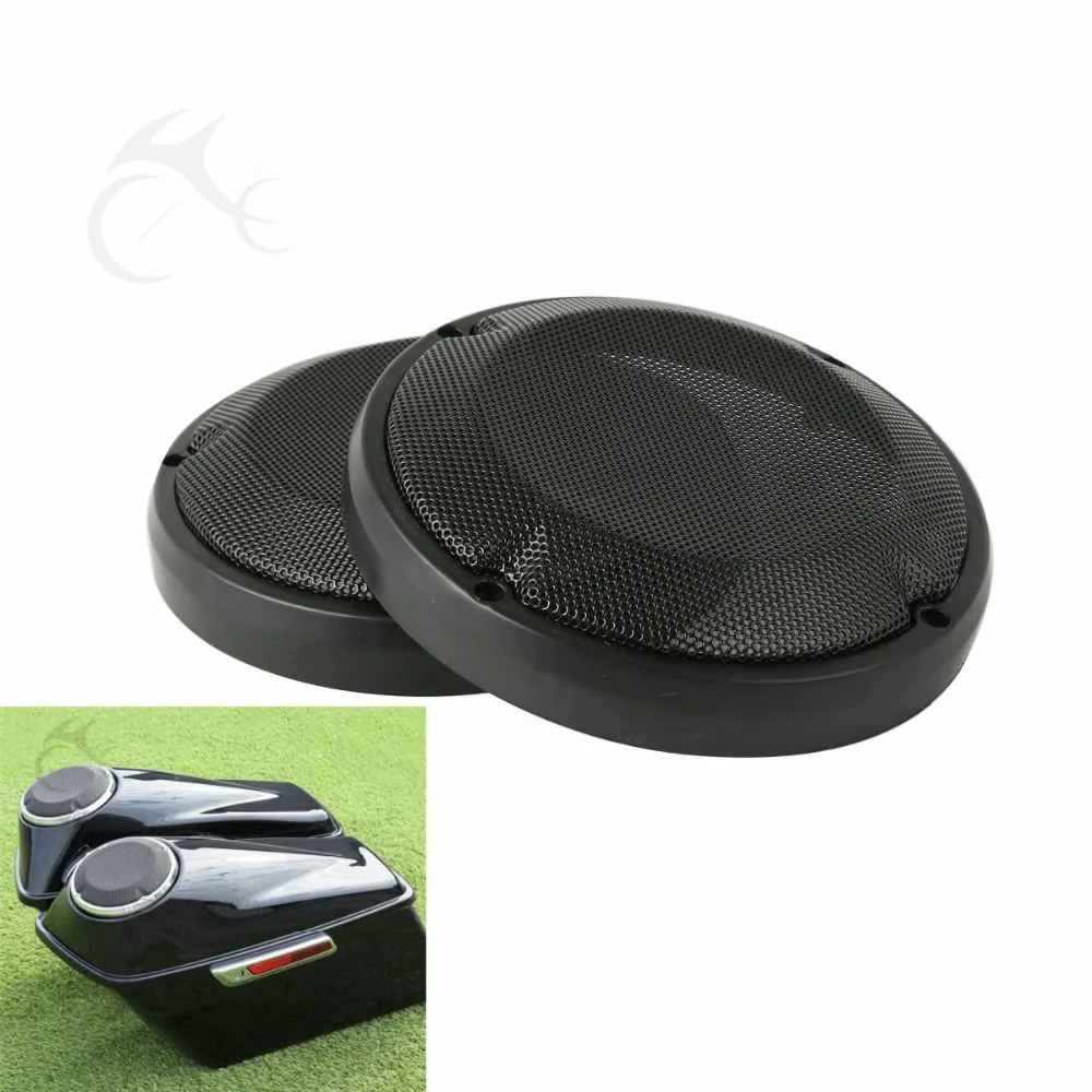 

6.5" Saddlebag Lid Speaker Grill Cover+Speaker Cover For Harley Touring Electra Glide 14-18