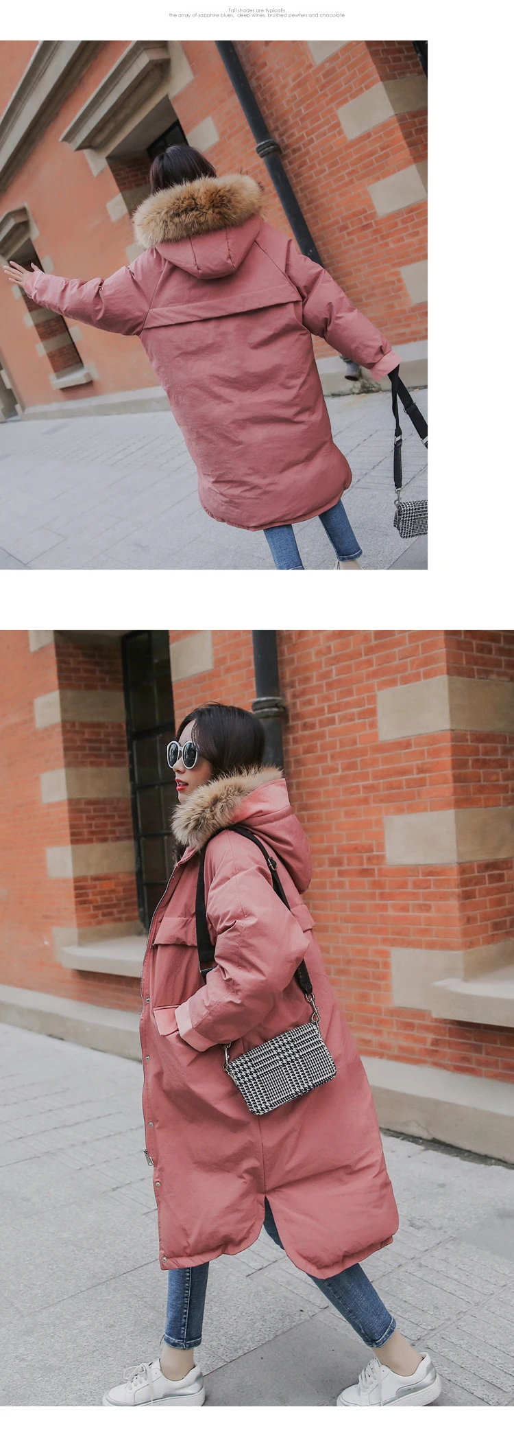 30 Degree Women Winter Coat Thick Warm Ladies Down Jacket Parkas Duck Cotton Large Real Fur Collar Long Female Overcoat