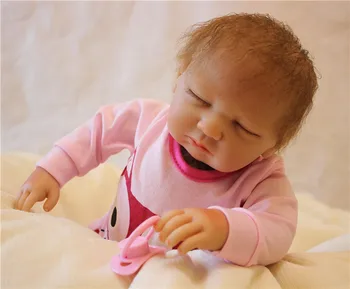 

20" bebe silicone reborn dolls cotton body fake newborn baby for child gift bedtime doll toy real alive bonecas