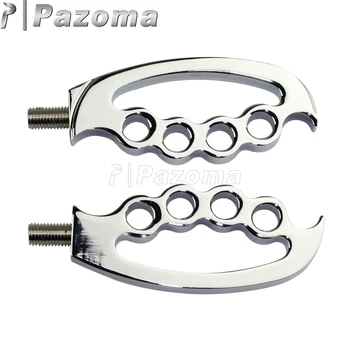 

1 Pair Chrome Motorcycle Footpeg Motorbike Foot Rest for Harley Davidson 883R 883L 48 Sportster Rough Crafts