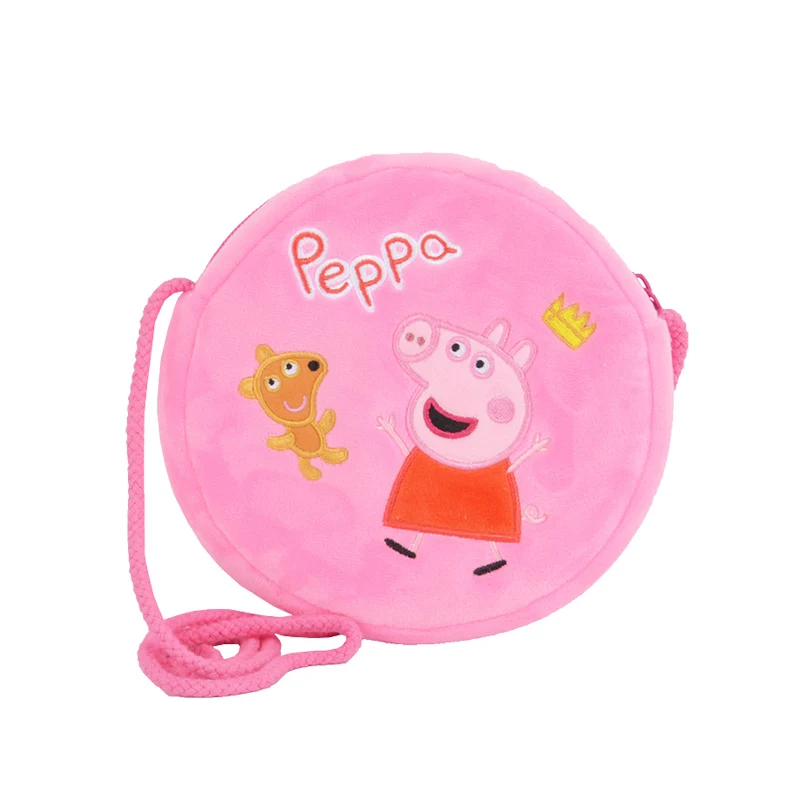  Genuine Peppa Pig George Pig Plush Toys Kids Girls Boys Kawaii Kindergarten Bag Backpack Wallet Mon - 32828927379