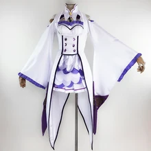 Emilia cosplay re: cero isekai kara hajimeru seikatsu vida nueva en a mundo distinto de cero de hadas mago blanco ropa de época