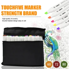 TOUCHFIVE 30/40/60/80 Цвет профессиональный художественный маркер для Аниме Манга с изображением забавных мультфильмов рисунок искусство поставщик кран с двойной ручкой маркер для рисования