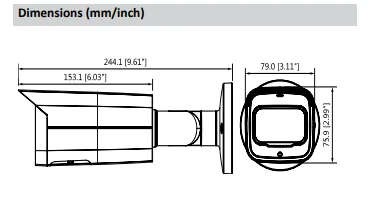 2MP WDR IR Mini Bullet Camera Network Camera IPC-HFW4231T-ASE H.265 IR 80m Smart Detection and POE Outdoor Waterproof camera