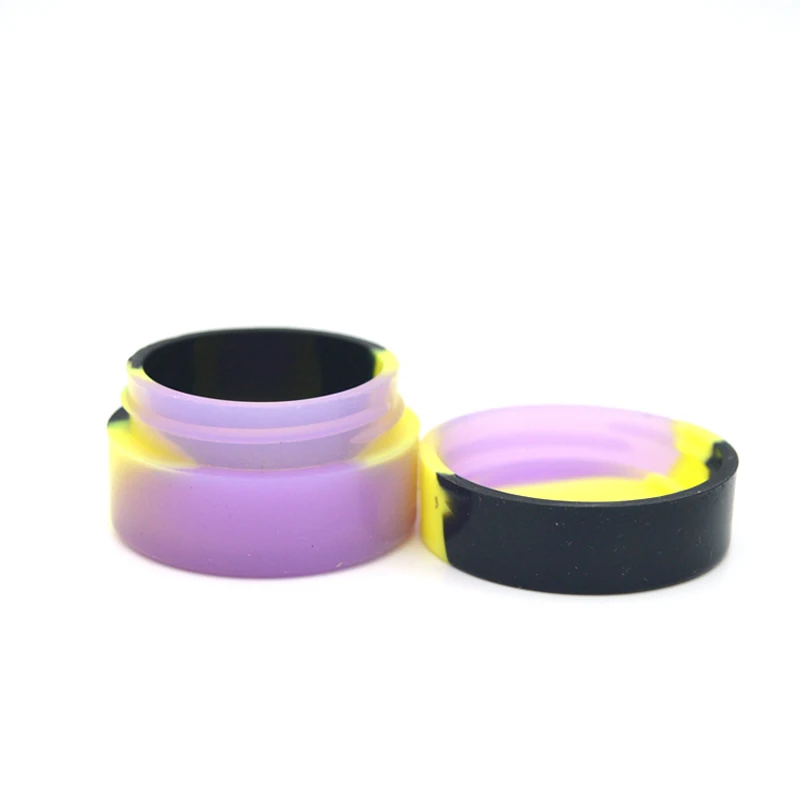 

1pcs Nonstick 7ml Silicone Container Box Wax Dry Herb Jars Dab Round Shape for Dry Herb Oil Wax E Cig Vaporizer