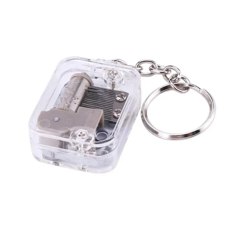

Music Box Movement Keychain Handy Crank DIY Play Set 18 Tones Best Mechanical Metal Music Boxes Clockwork Music Box with Screws