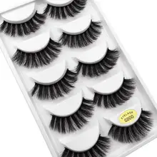 5 пар норки ресницы 3D природных Накладные ресницы 3d Норки Ресницы Естественный толстые мягкие наращивание ресниц макияж комплект
