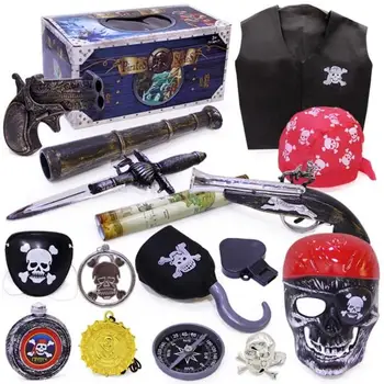 

LeadingStar Halloween Pirate Toy Costume Accessories Set Crazy Toy Screaming Mask Facial Skeleton Pirates Toys