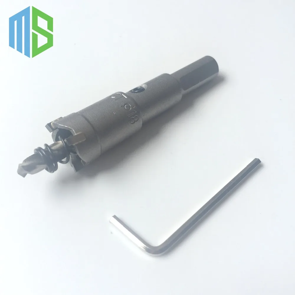 18mm Metalworking tungsten Carbide Tip Drill Bit TCT Hole Saw Set for