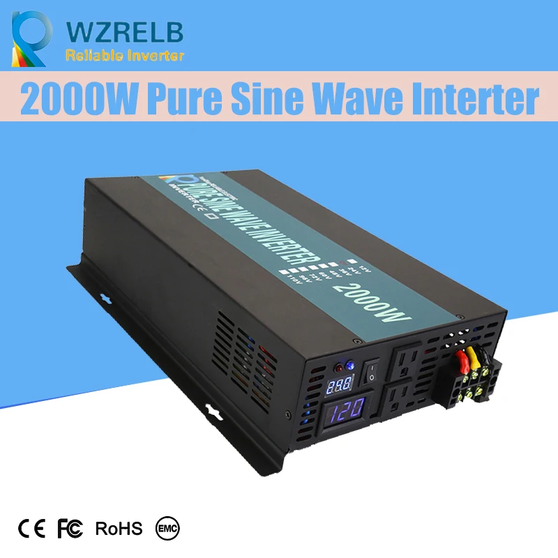 

Continuous power 2000w pure sine wave solar inverter 24V to 220V off-grid pure sine wave solar inverter solar converter