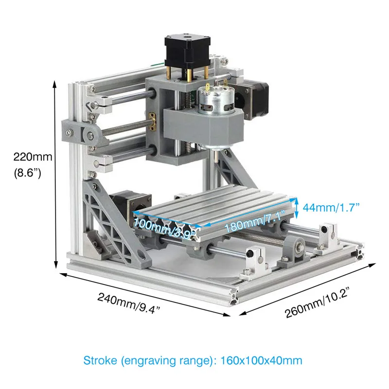 CNC 1610 Mini CNC Laser Engraving Machine DIY With ER11 Pcb illing Machine Wood Carving Router GRBL Control CNC Router Table (11)