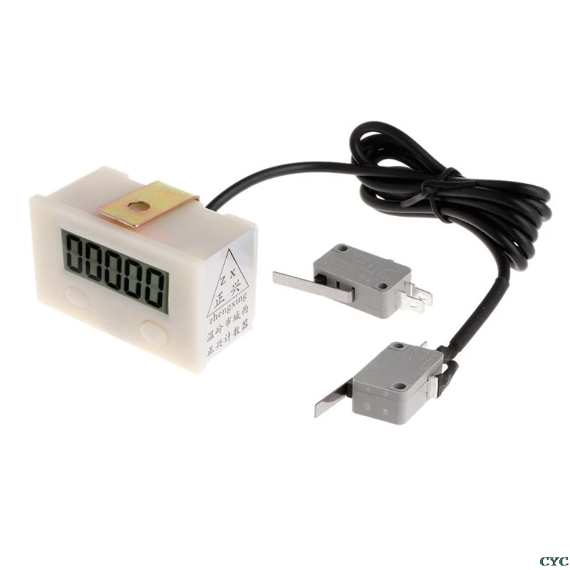 

Digital 5 Digit LCD Electronic Punch Counter With Microswitch Reset&Pause Button