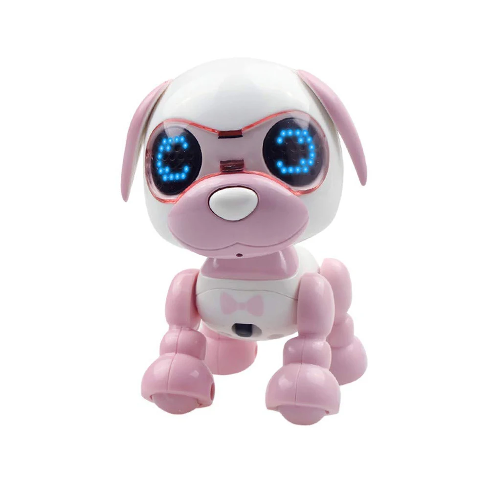 Интеллектуальный робот, собака, сенсорная запись, щенок, игрушки для детей, Интерактивная игрушка, электрический питомец, собака, подарок на день рождения, подарок для внука - Цвет: Розовый