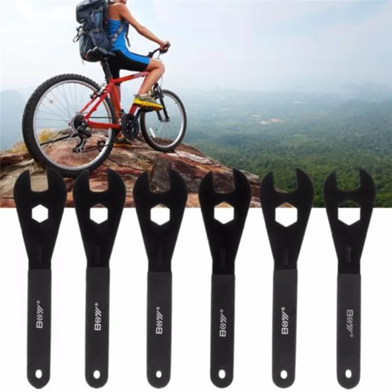 1 Pc Bicycle Cone Spanner Wrench Carbon Steel Spindle Axle Bicycle Bike Tool 13mm 14mm 15mm 16mm 17mm 18mm Herramientas 40JY213
