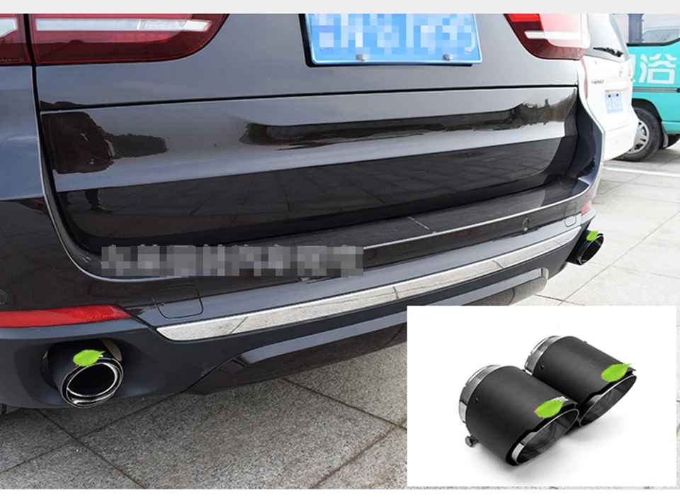 Akrapovic выхлопных углеродного волокна наконечник на глушетель для BMW X6 F16 E71 X5 F15 E70 E53 X1 F48 M производительность