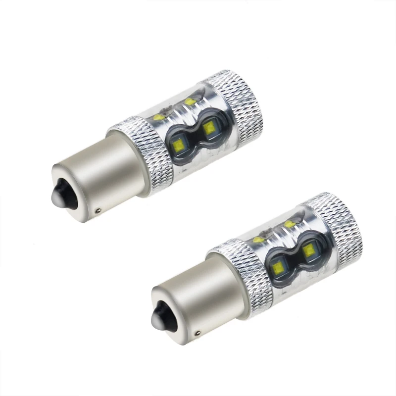 2 шт. светодиодный Автомобильный Фонарь 1156 BA15S P21W 1157 BAY15D 7440 7443 w21w Canbus задний DRL