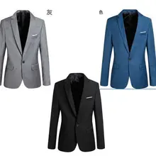 Новое поступление топ костюм для мужчин осенний мужской повседневный Блейзер корейский тонкий пиджак мужской блейзер 6 цветов S-6XL 030602