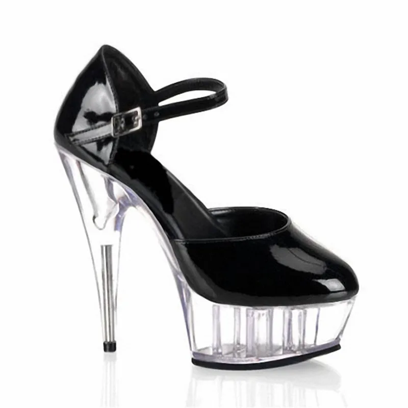 

sale wholesale 15cm high heel sandals Fine with hollow out to film the south Korean princess crystal shoes in summer