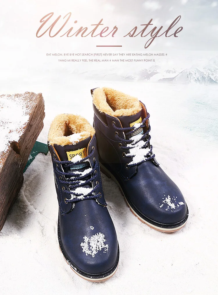 Мужские ботинки с мехом; коллекция года; теплые зимние ботинки; Мужская обувь; модные мужские кроссовки из искусственной кожи; резиновые ботильоны; zapatos hombre