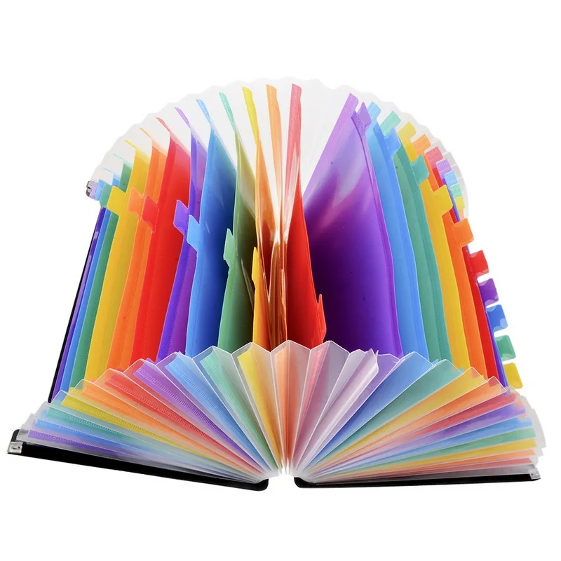 

1Set Color 24-layer Folder Large Capacity Accordion File Package