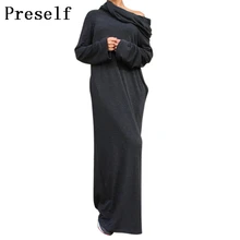 Preself Off Shoulder Maxi Casual font b Dresses b font Wrap font b Dress b font