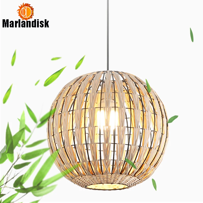  Special Metal With Rattan Pendant Lamp Cany Art E27 Pendant Light For Sitting Room Bedroom Dining R - 32954073216