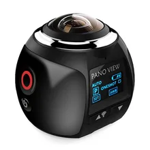 Новый V1 4 К 360 мини Экшн-камера с Wi-Fi панорамный Камера 2448*2448 Ultra HD панорама Камера водонепроницаемая Спортивная VR-камера