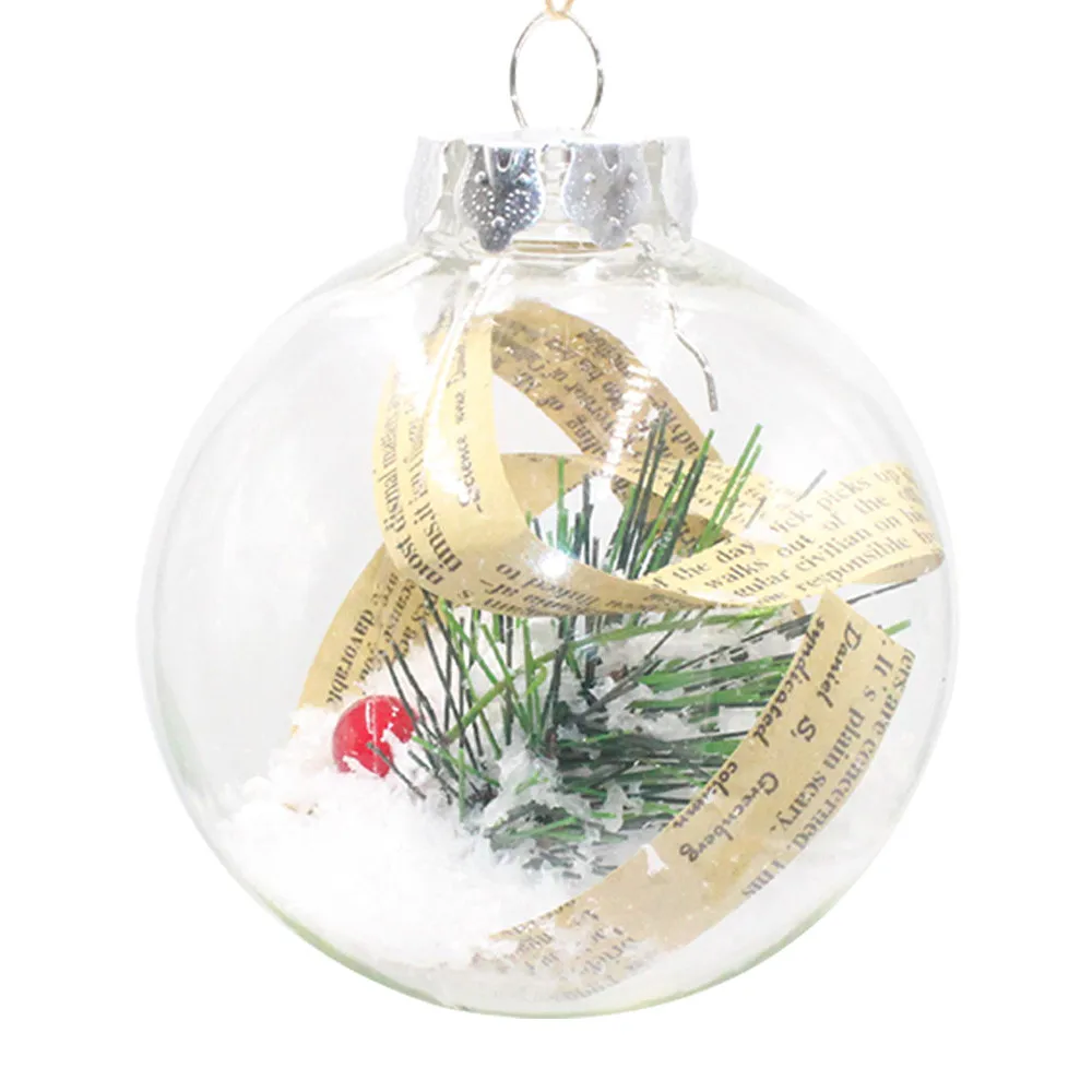 Натуральный Рождественский Декор, шар, детский подарок, сделай сам, подвеска на рождественскую елку, подвесное украшение для дома, Рождественское украшение, шар USPS, Прямая поставка